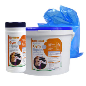 Gym Sanitising Wipes in varied sheet sizes and quantities